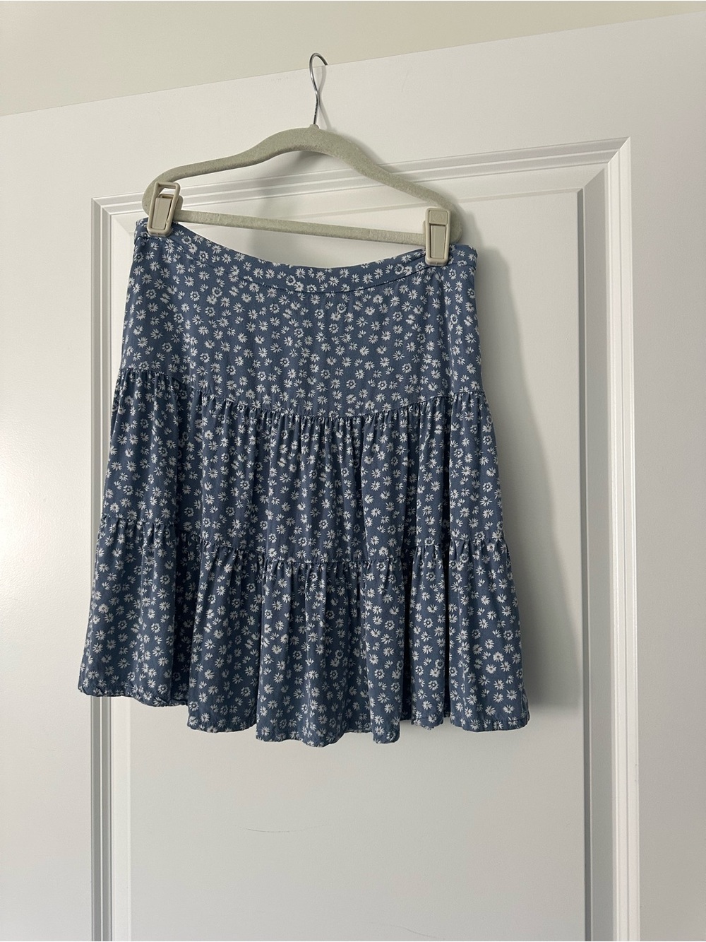 GAP Blue Floral Tiered Skirt